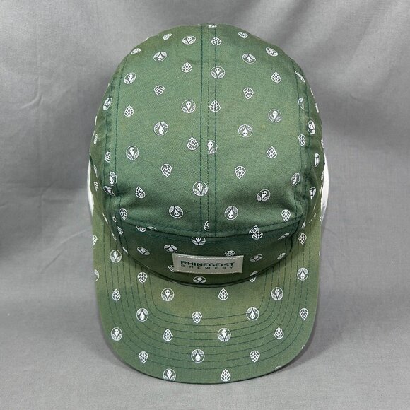 Rhinegeist Brewery Strapback Hat Cap Green 5 panel Beer Cincinnati Ohio USA Mens - Picture 7 of 15